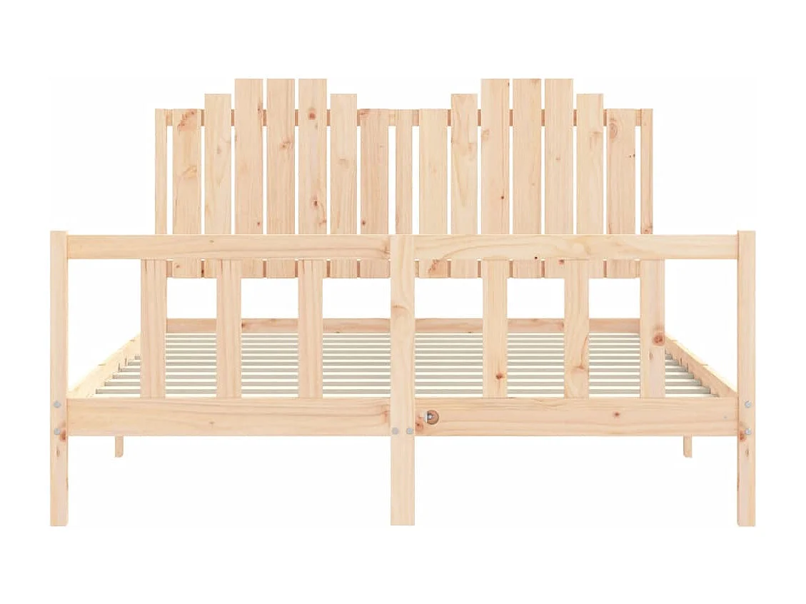 Cadre de lit sans matelas 160x200 cm bois massif de pin