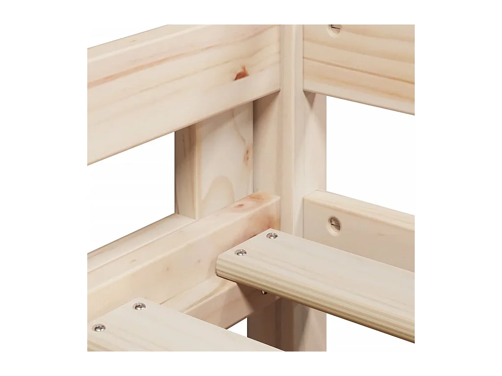 Litera con escalera y techo sin colchón 80x200 cm