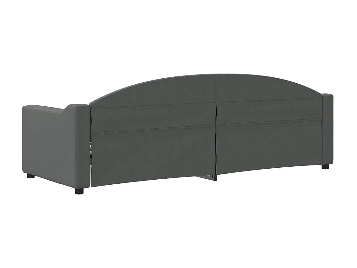 Lit de repos sans matelas gris foncé 80x200 cm tissu