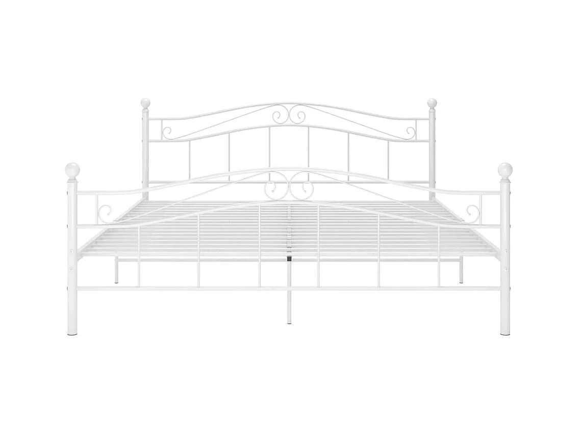 Struttura letto in metallo bianco 180x200 cm