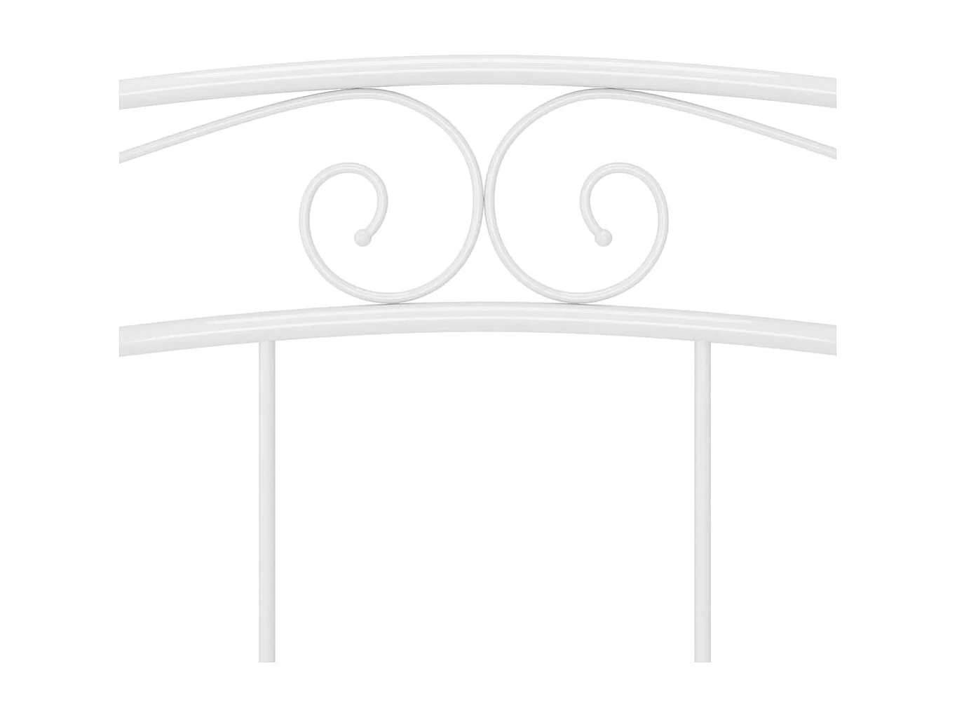 Struttura letto in metallo bianco 180x200 cm