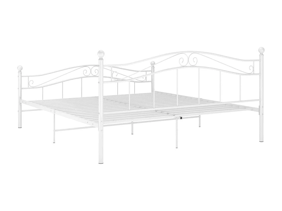 Wit metalen bedframe 180x200 cm