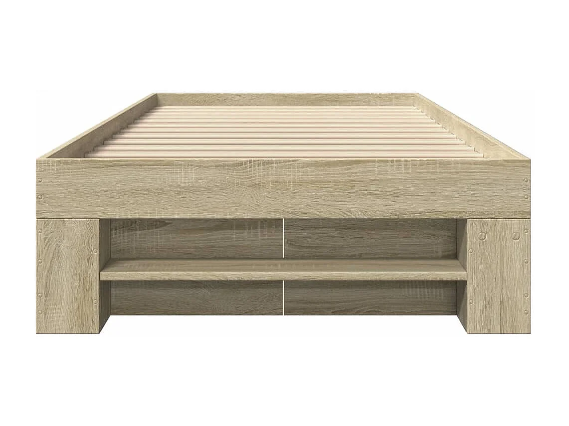 Struttura letto senza materasso Rovere Sonoma 90x190 cm