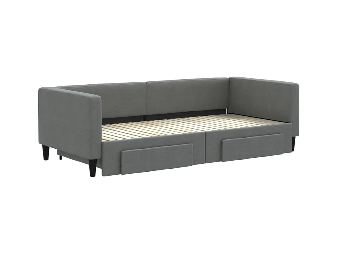 Dagbed met onderschuifbed en lades zonder matras 90x200 cm