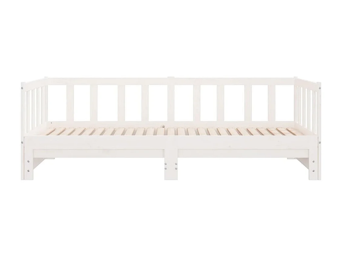 Cama corredera sin colchón blanca 2x(90x200) cm