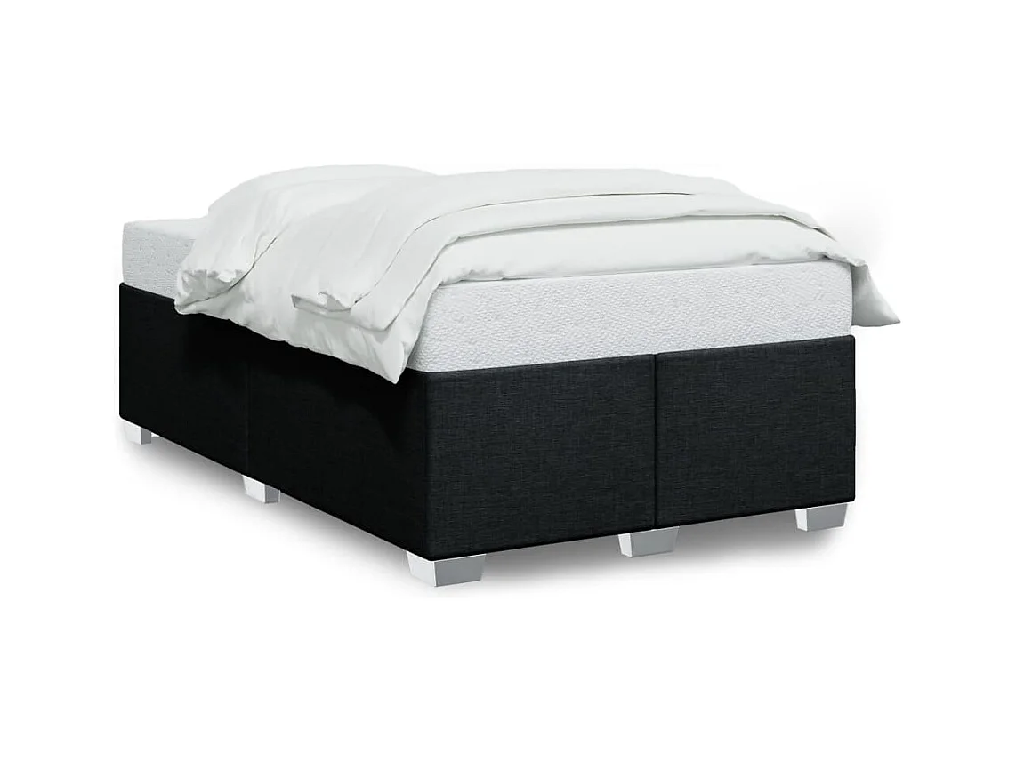 Cadre de lit sans matelas noir 120x200 cm tissu