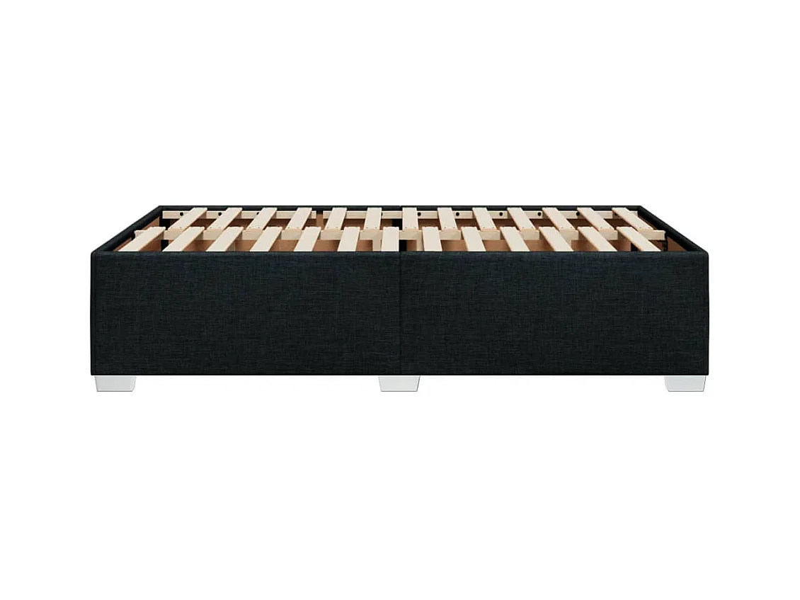 Cadre de lit sans matelas noir 120x200 cm tissu