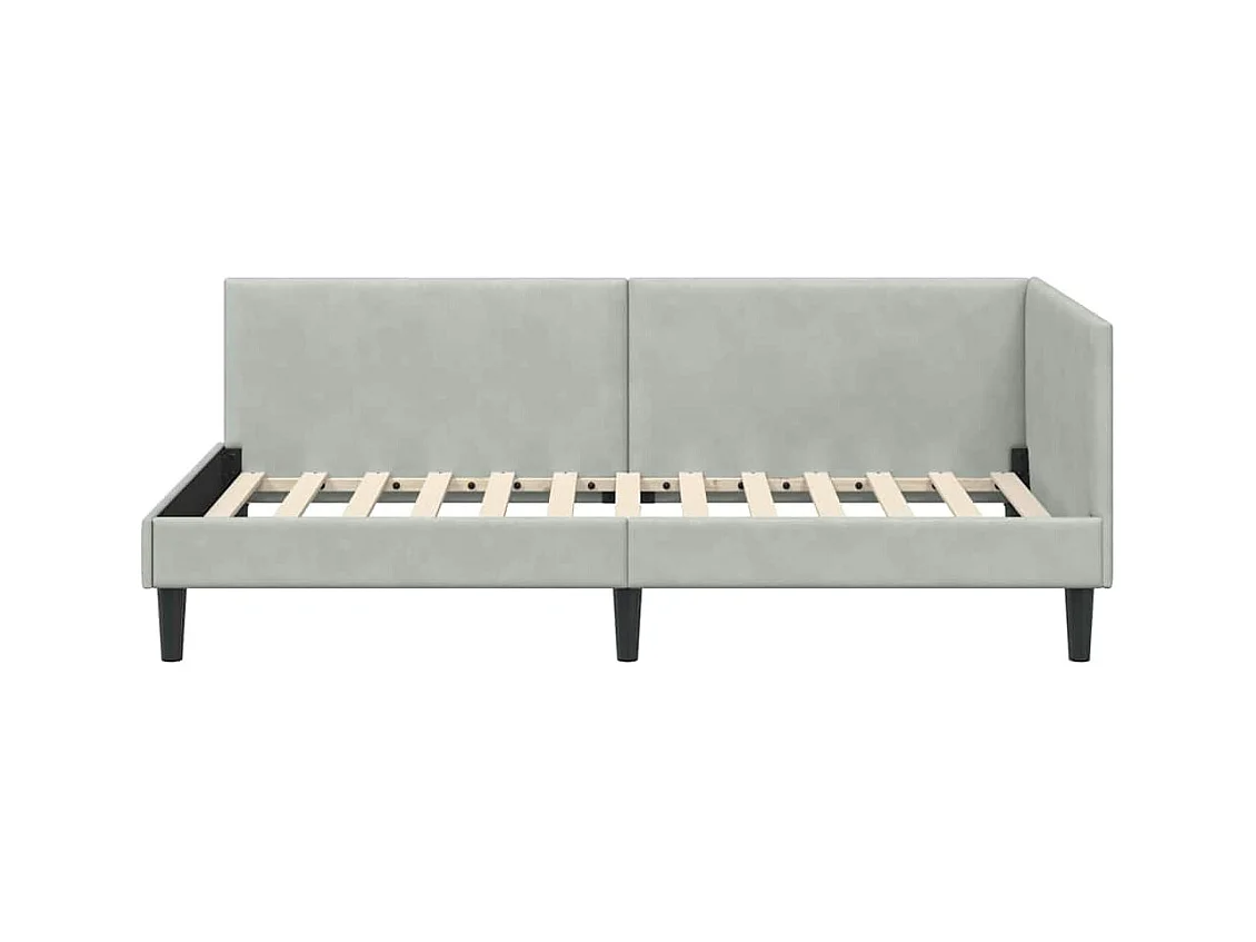 Cadre de lit d'angle Autre Gris clair 100 x 200 cm