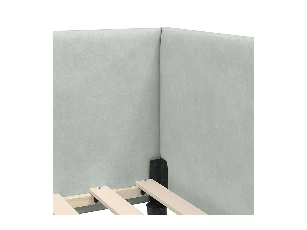 Cadre de lit d'angle Autre Gris clair 100 x 200 cm