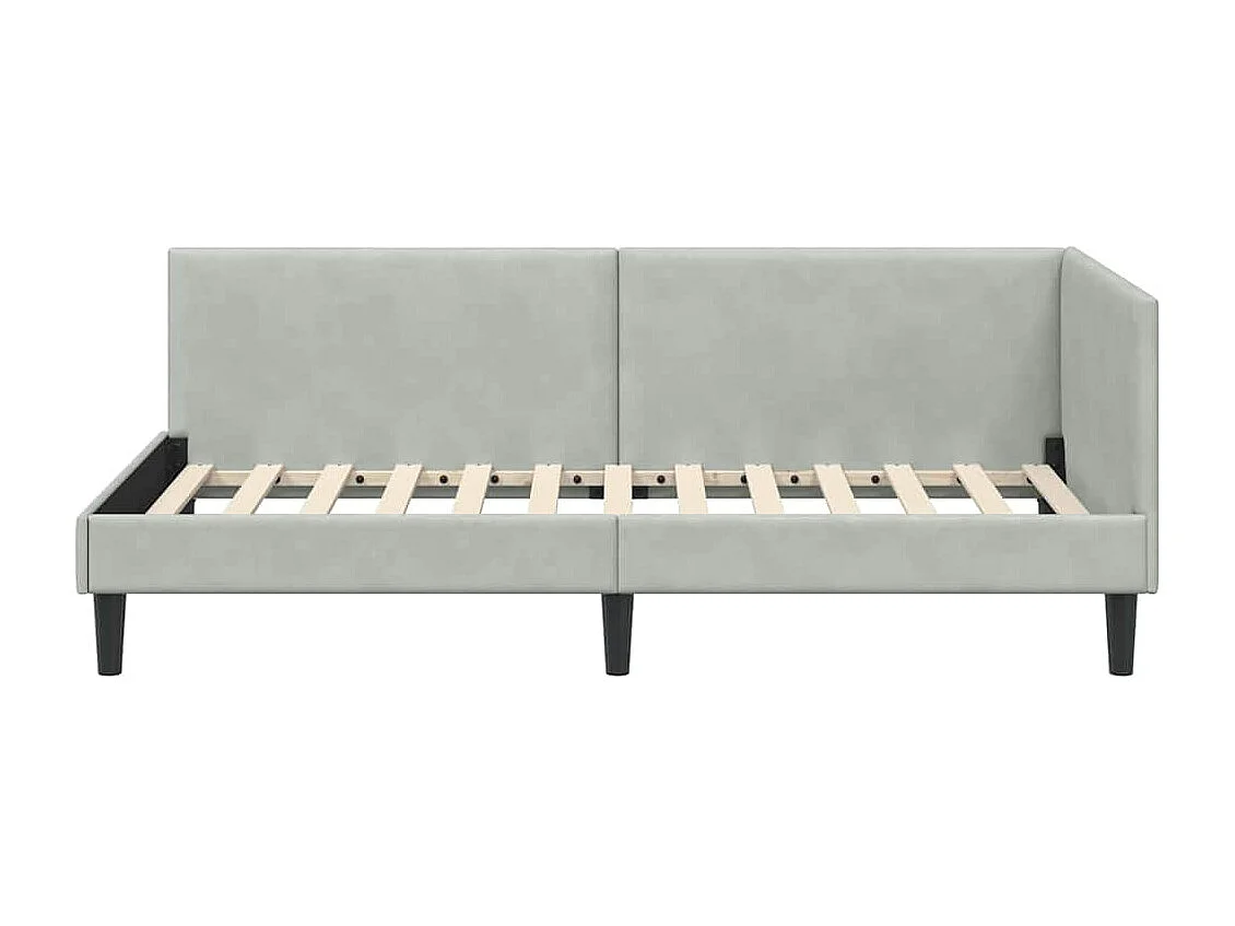 Eckbettgestell Other Hellgrau 100 x 200 cm