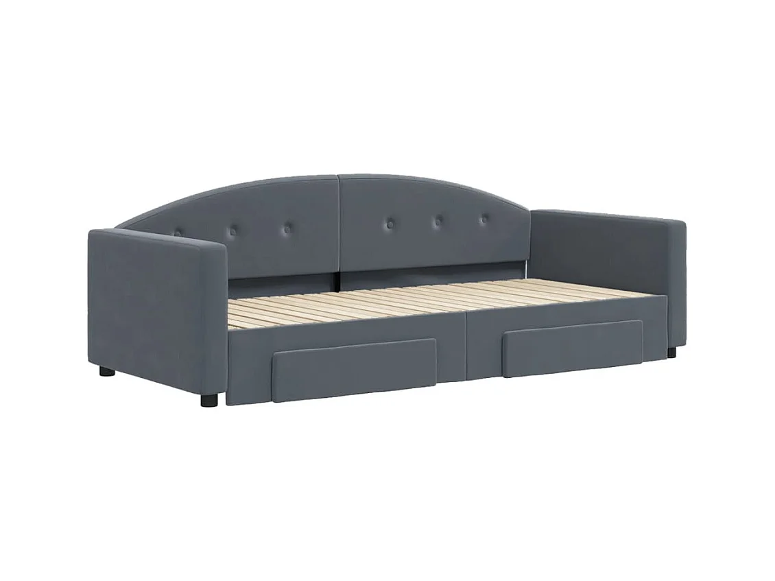 Dagbed met onderschuifbed en lades zonder matras 90x200 cm