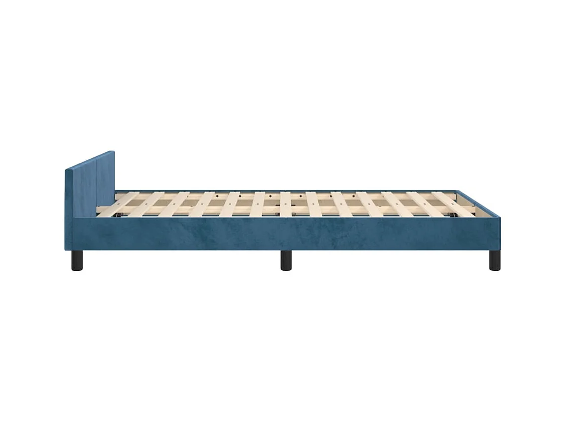 Bedframe zonder matras donkerblauw 120x200 cm fluweel