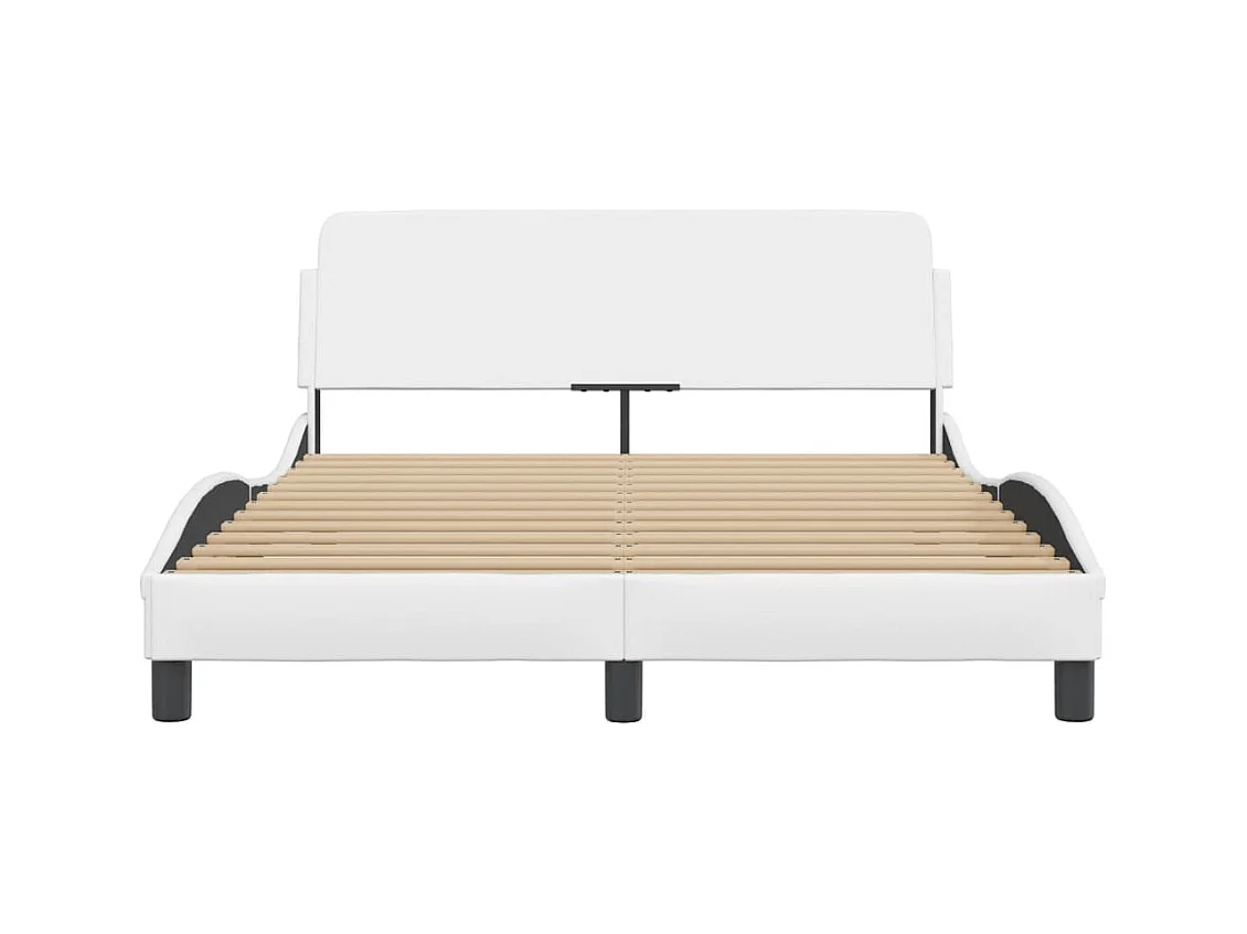 Bedframe zonder matras zwart 140x190 cm kunstleer