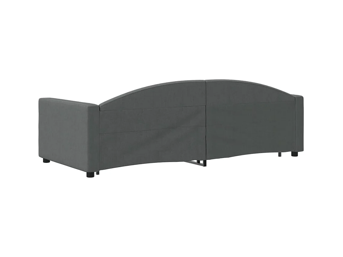 Divano letto con letto estraibile senza materasso grigio scuro 90x200 cm
