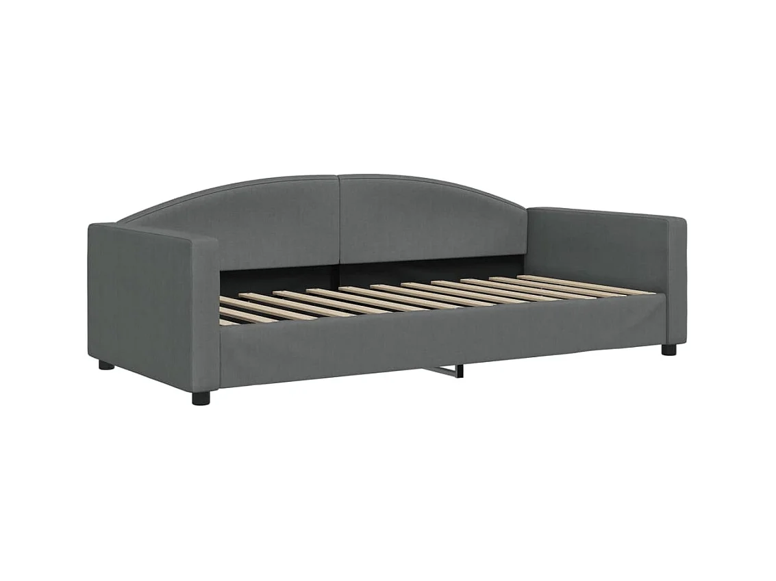 Divano letto con letto estraibile senza materasso grigio scuro 90x200 cm