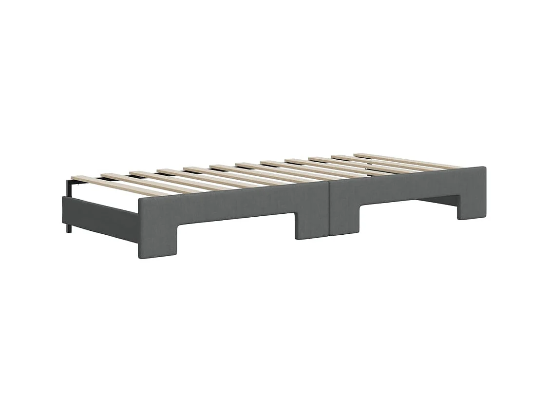 Divano letto con letto estraibile senza materasso grigio scuro 90x200 cm