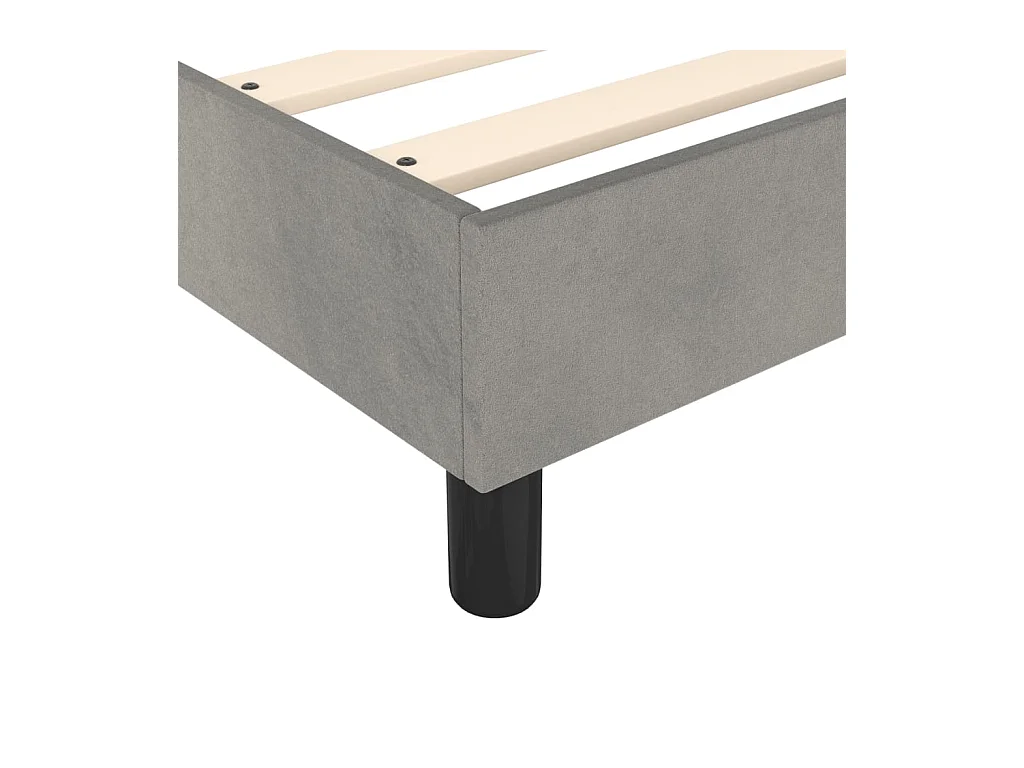 Lichtgrijze 100x200cm fluwelen lattenbodem en matras