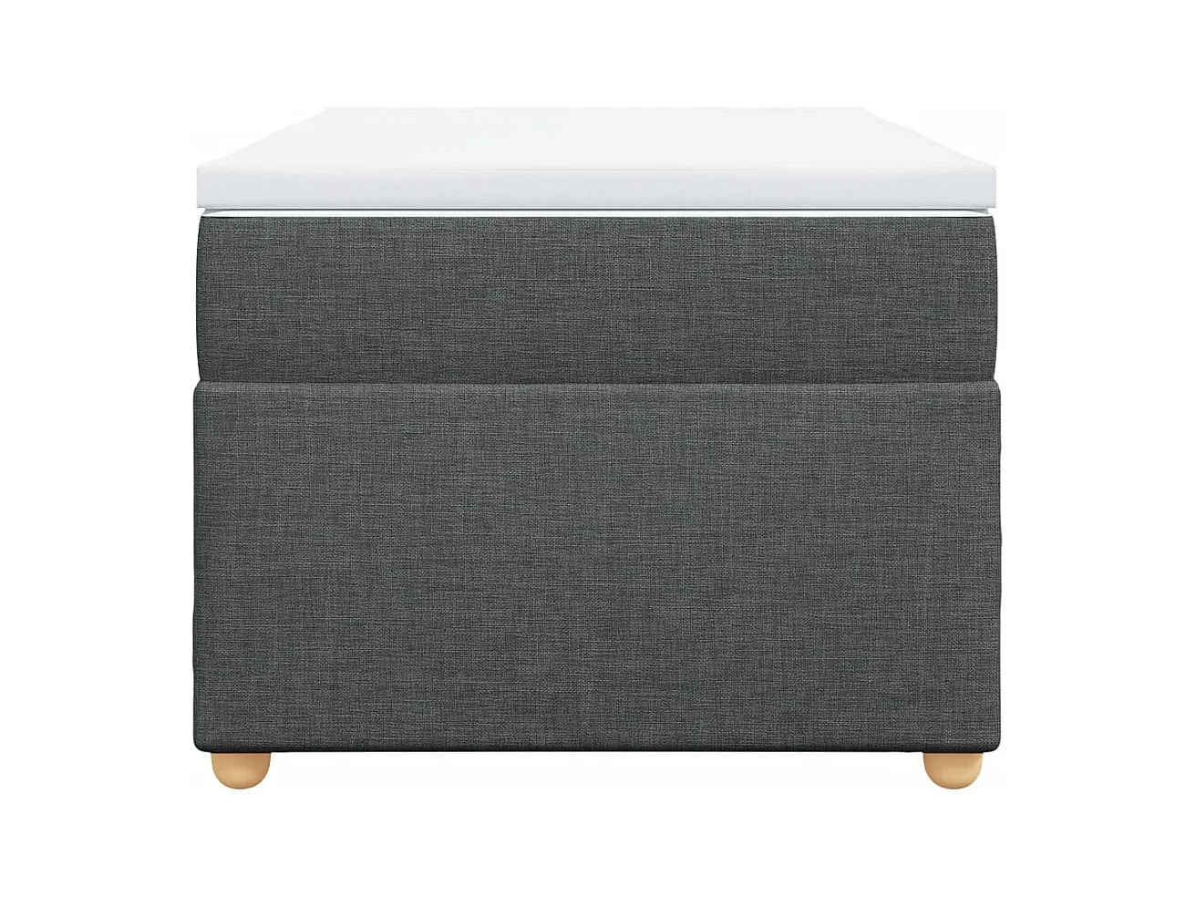 Lattenbodem met matras Donkergrijs 80x200 cm Stof