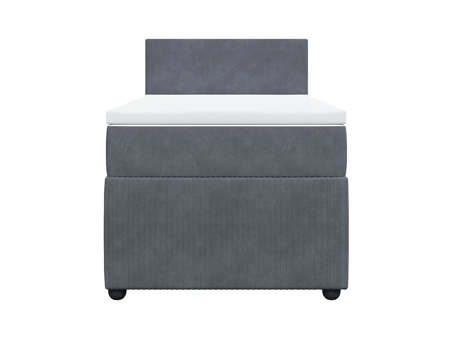 Lattenbodem en matras Donkergrijs 80x200 cm Fluweel