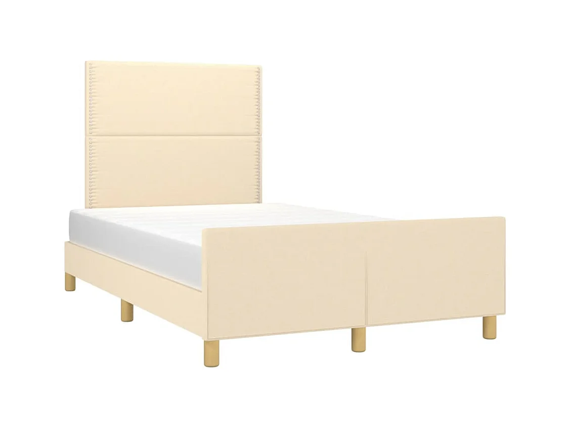 Bedframe zonder matras crème 120x200 cm stof