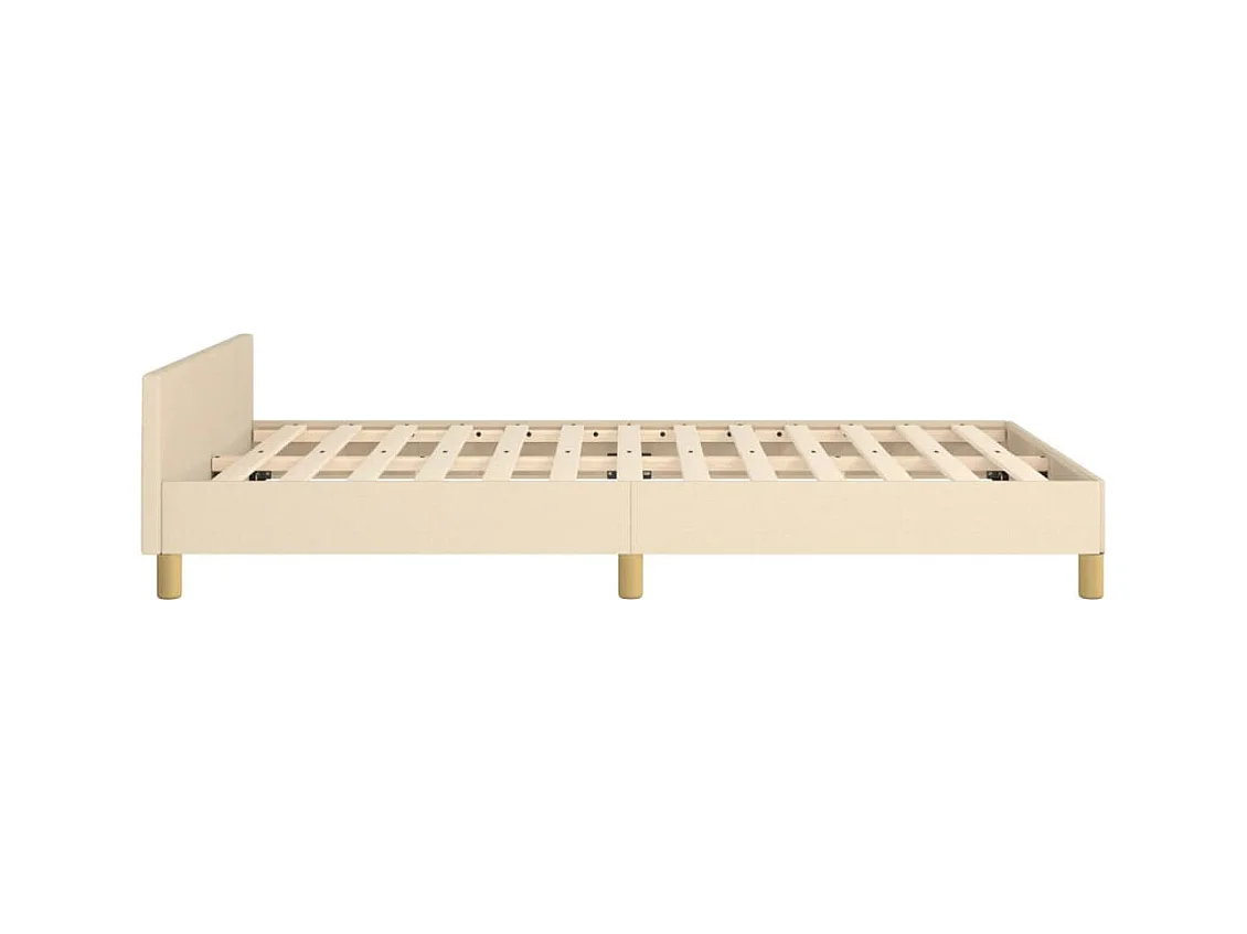 Bedframe zonder matras crème 120x200 cm stof