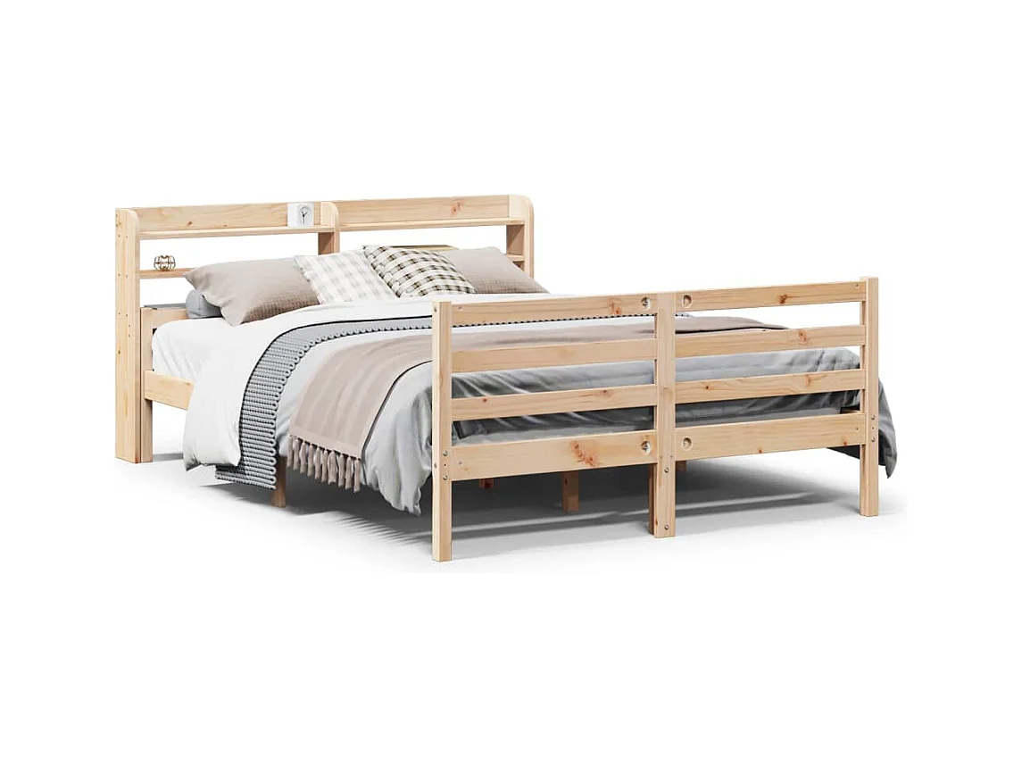 Bedframe met hoofdbord zonder matras 140x190 cm