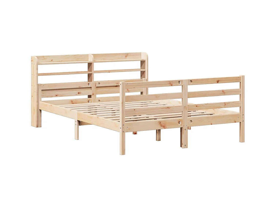 Bedframe met hoofdbord zonder matras 140x190 cm