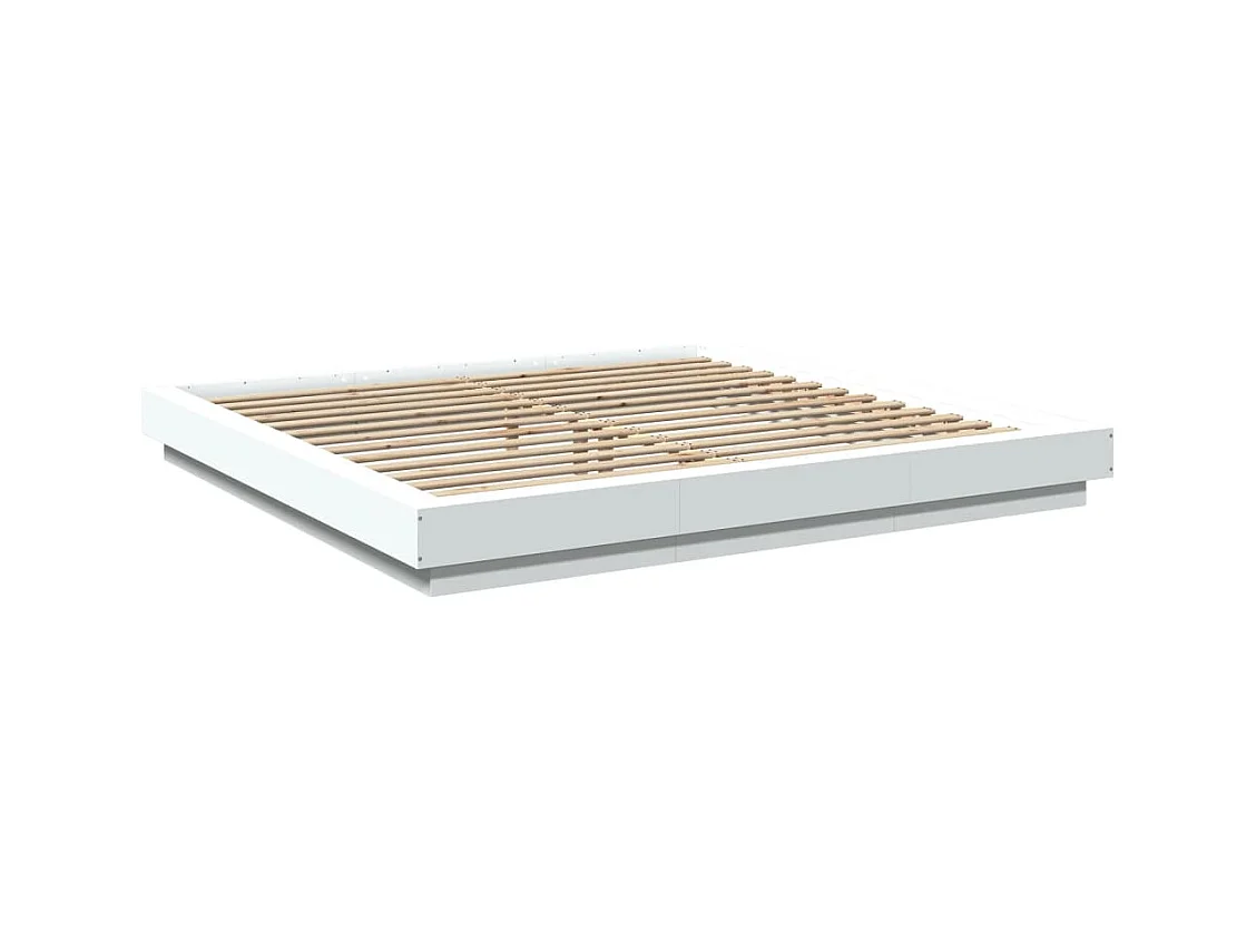 Estructura de cama sin colchón blanca 180x200 cm