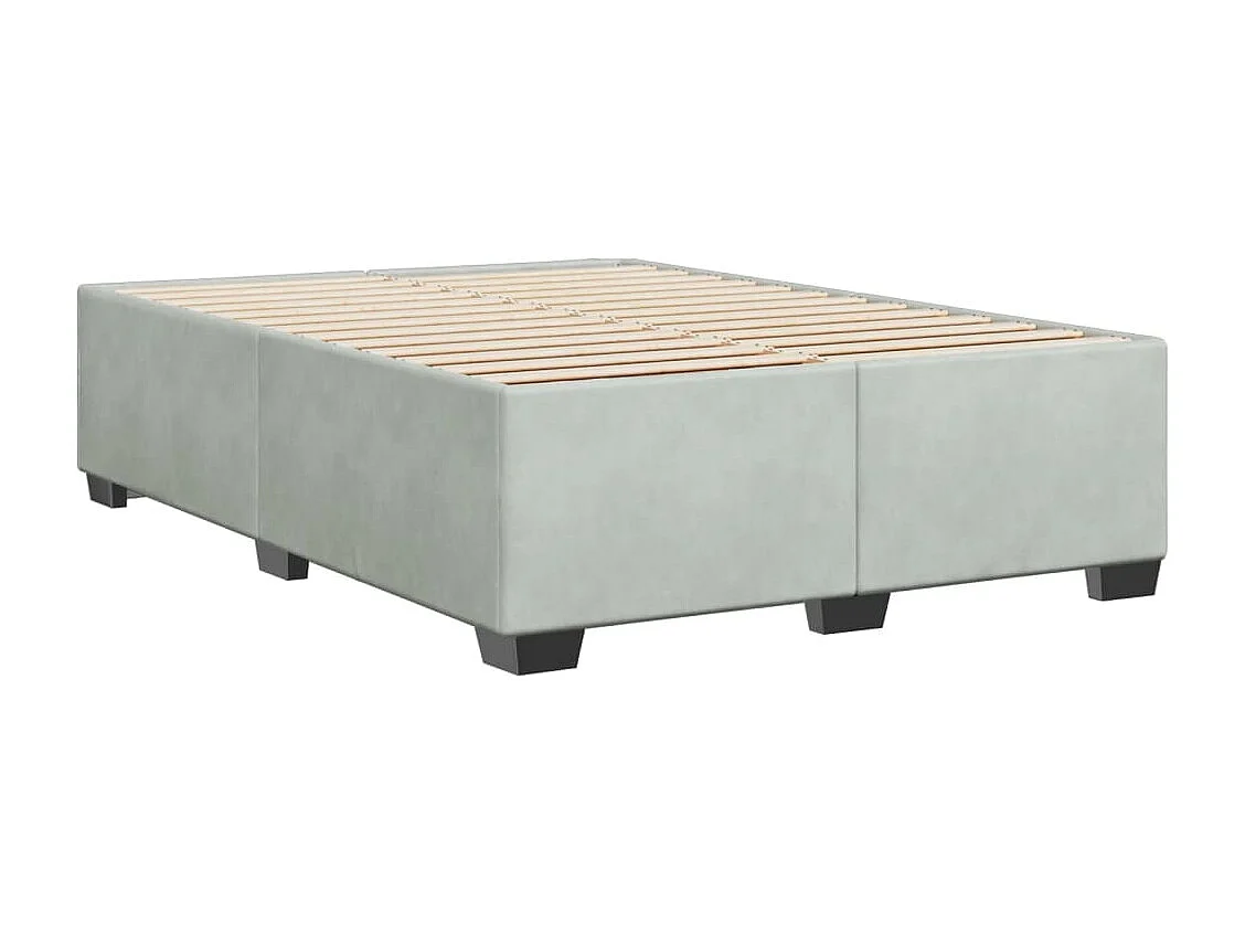 Bedframe zonder matras lichtgrijs 140x200 cm fluweel
