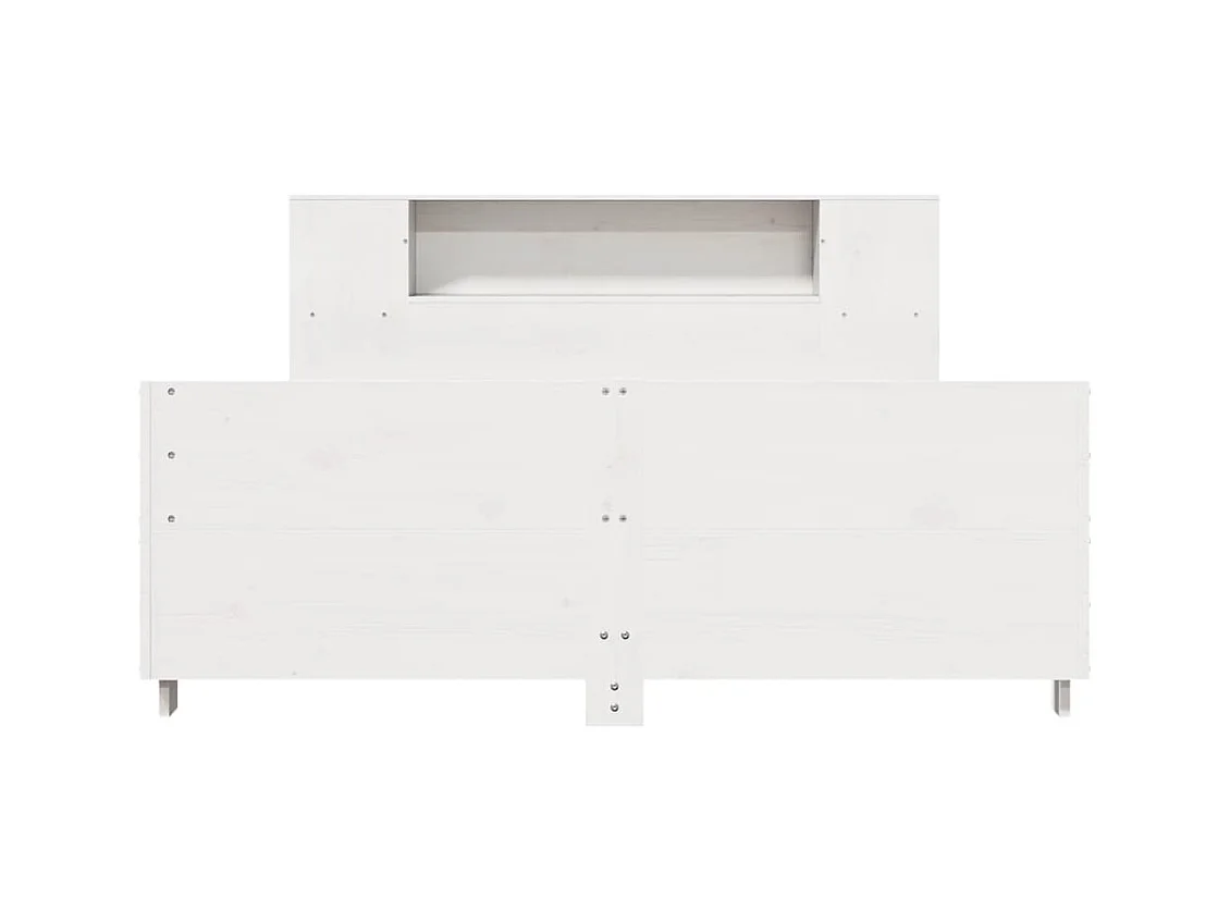 Bedframe zonder matras wit 140x200 cm massief grenenhout