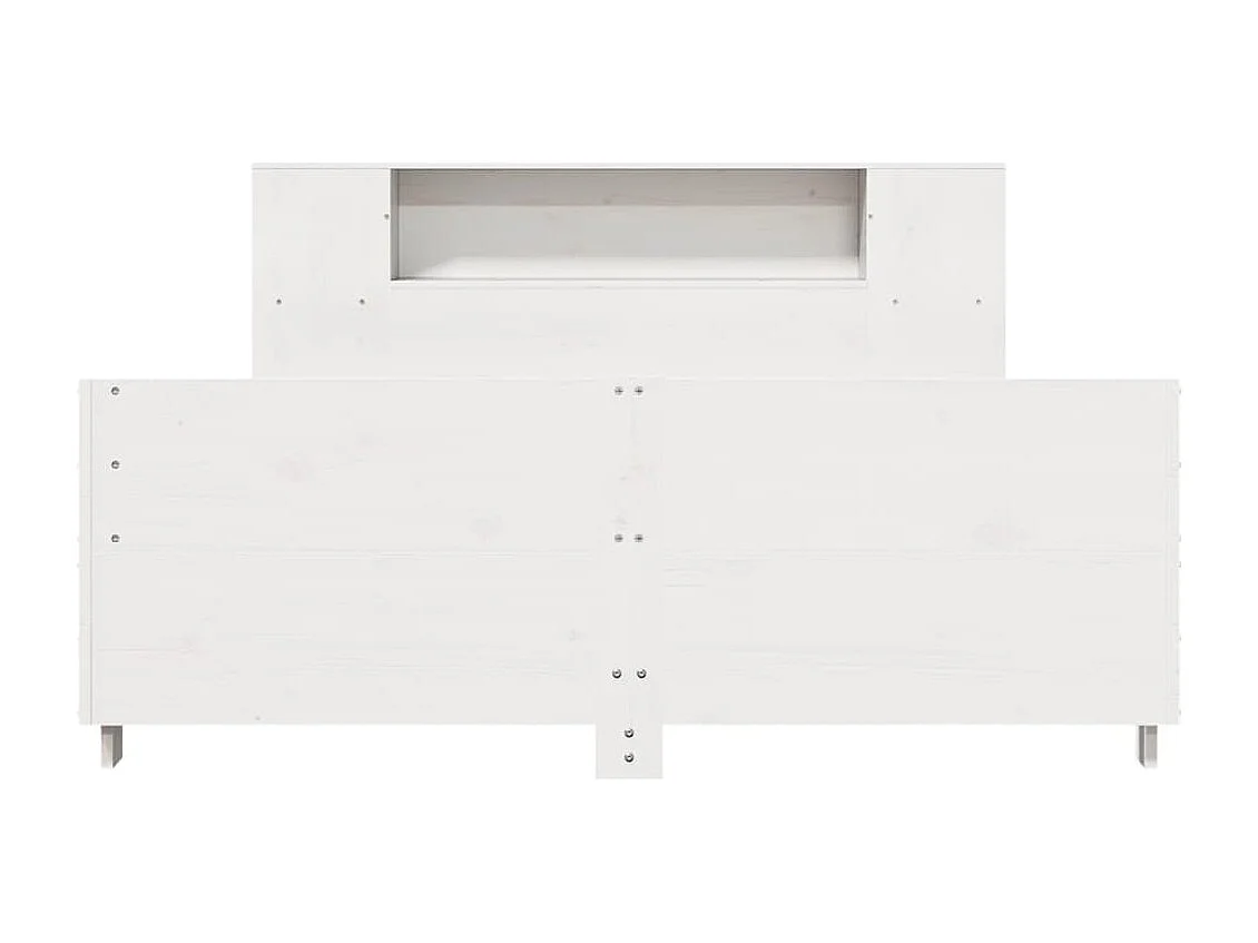 Struttura letto senza materasso bianco 140x200 cm in legno massello di pino