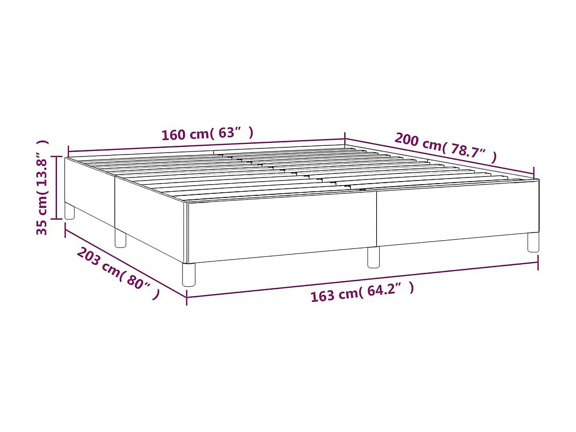 Bettgestell ohne Matratze schwarz 160x200 cm Samt
