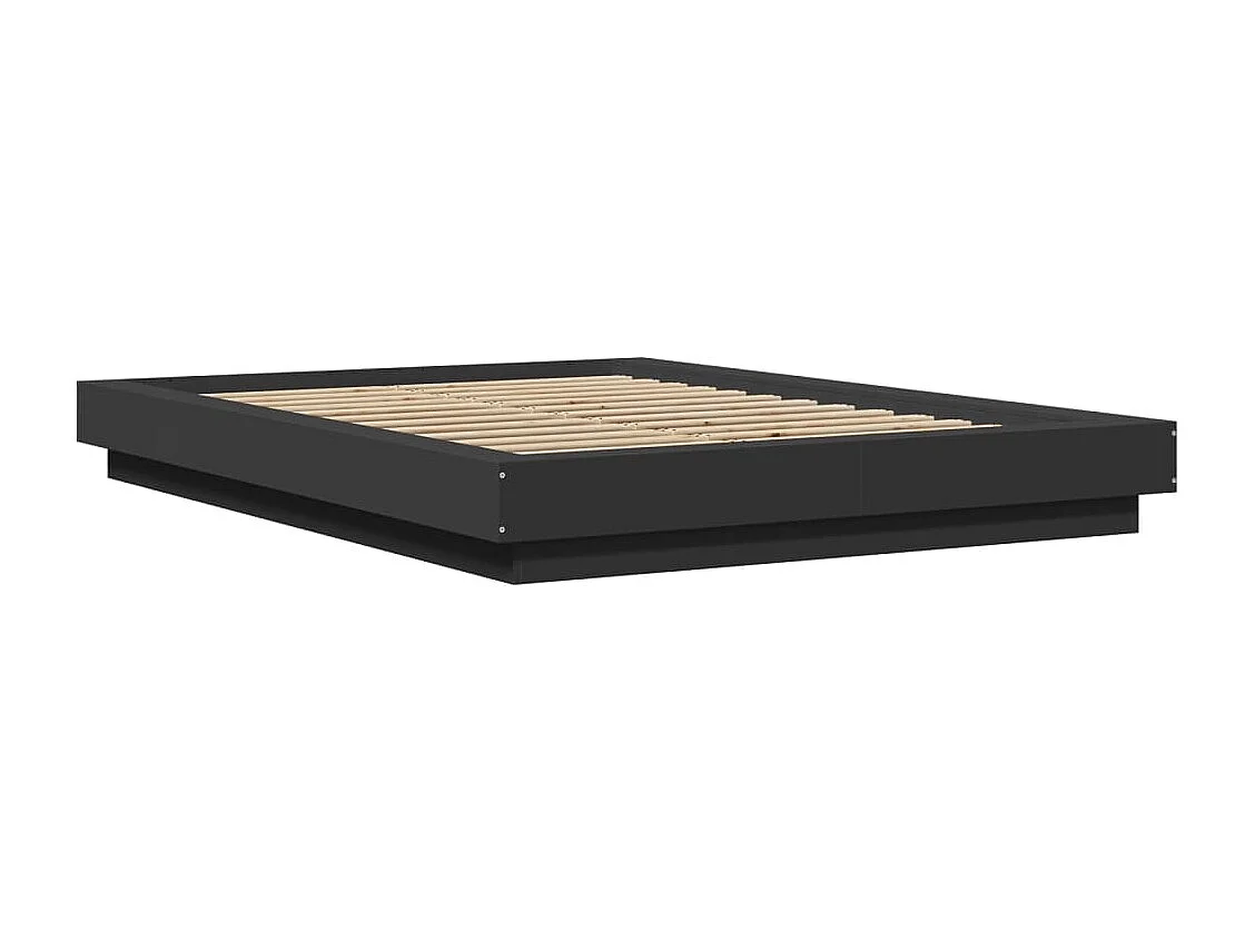 Cadre de lit sans matelas noir 120x200 cm