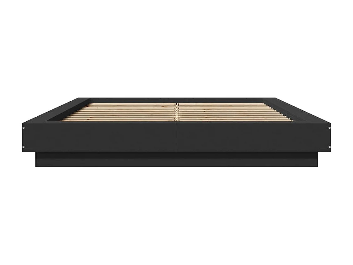Cadre de lit sans matelas noir 120x200 cm