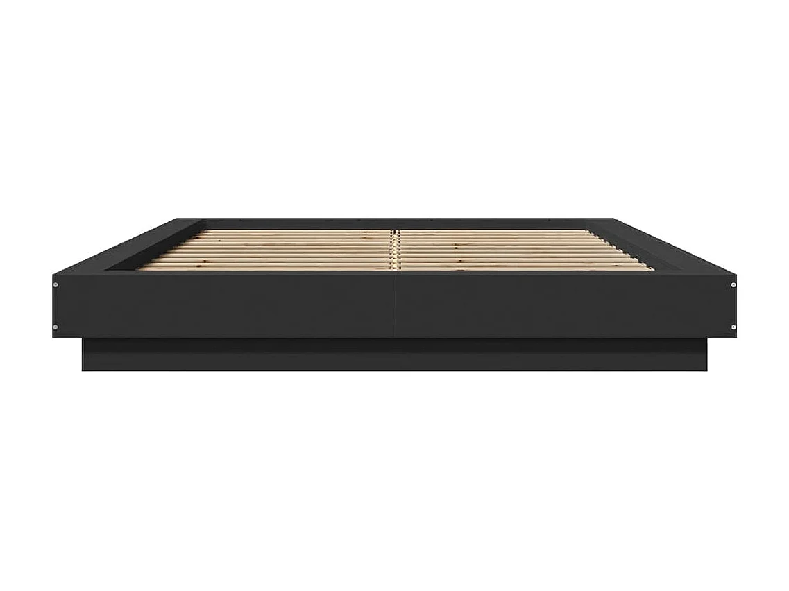 Cadre de lit sans matelas noir 120x200 cm
