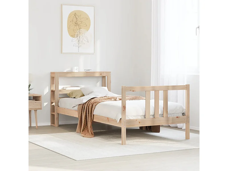 Cadre de lit avec tête de lit sans matelas 75x190 cm