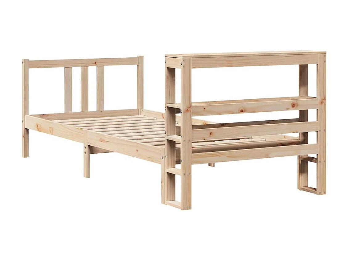 Bedframe met hoofdbord zonder matras 75x190 cm