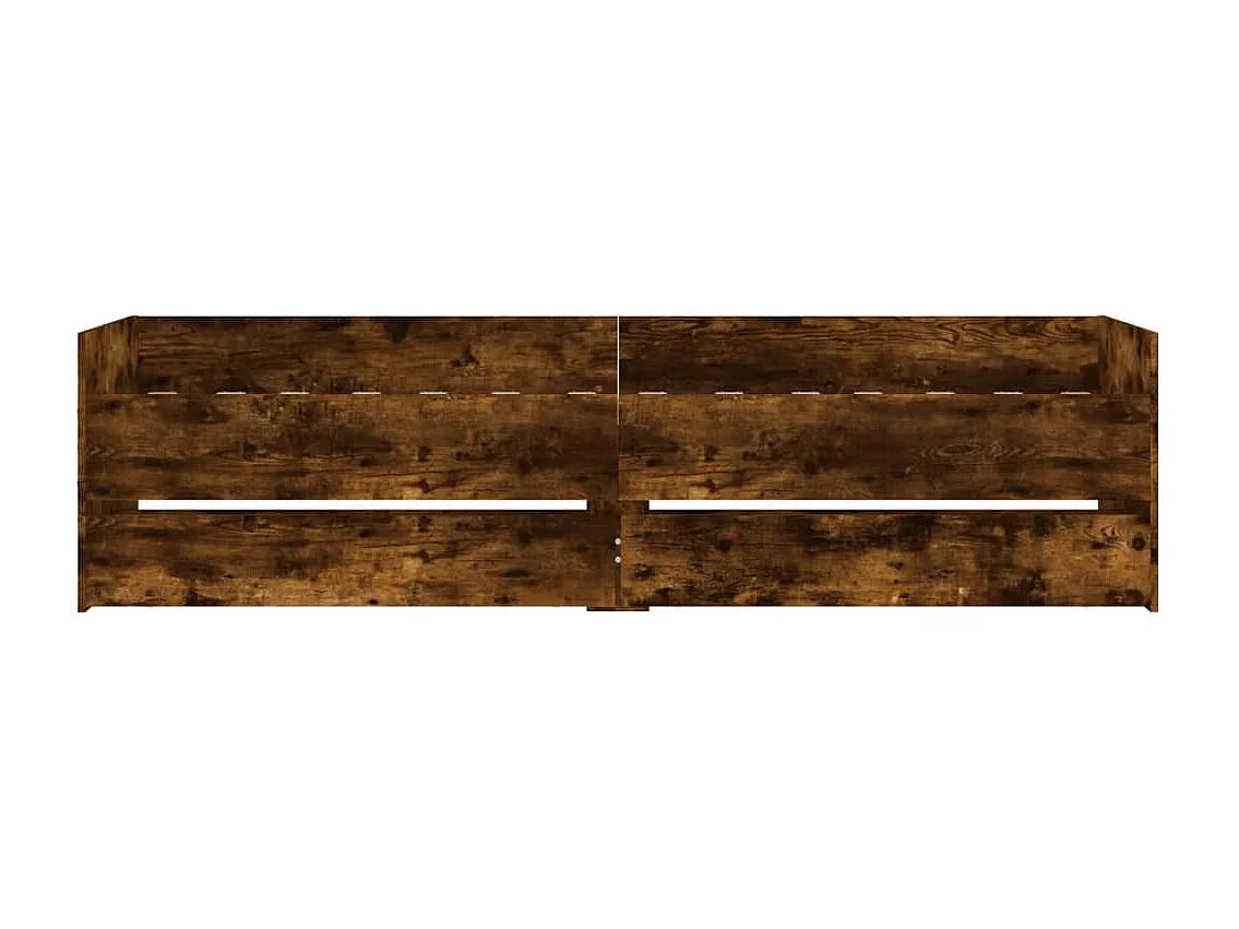 Struttura letto con cassetti senza materasso rovere affumicato 100x200 cm