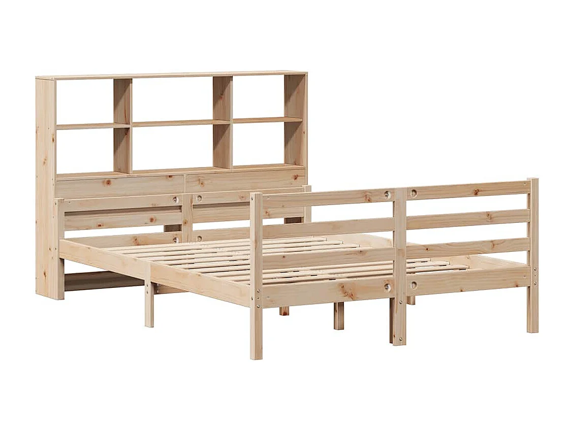 Bibliotheekbed zonder matras 160x200 cm massief grenenhout