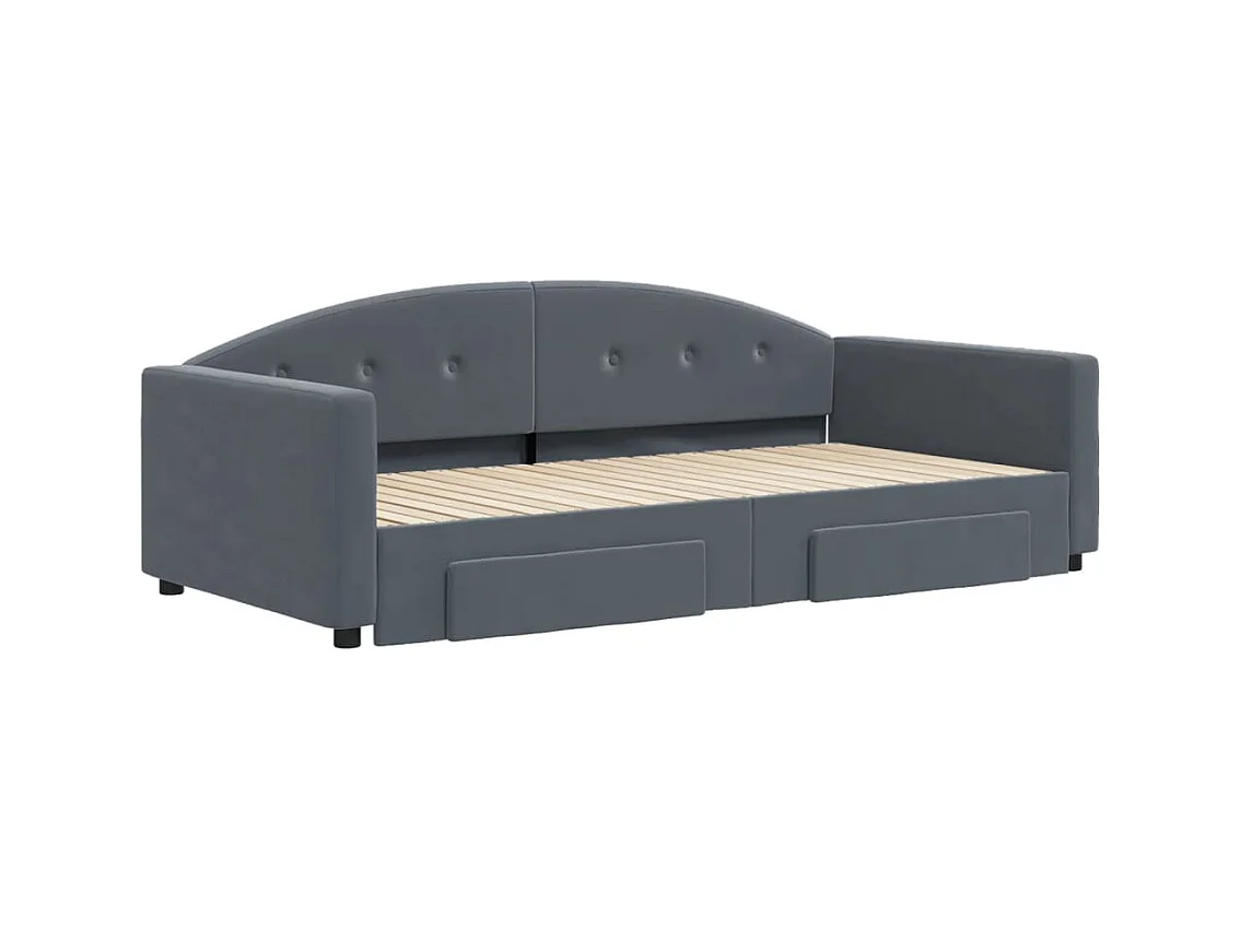 Dagbed met onderschuifbed en lades zonder matras 100x200 cm