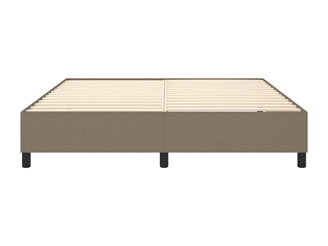 Cadre de lit sans matelas taupe 160x200 cm tissu