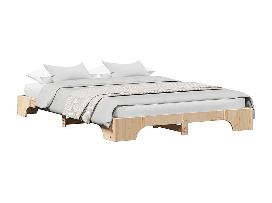 Bedframe van massief grenenhout 160 x 200 cm Massief grenenhout