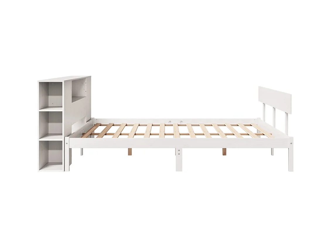 Wit boekenkastbed zonder matras 180x200 cm massief grenenhout