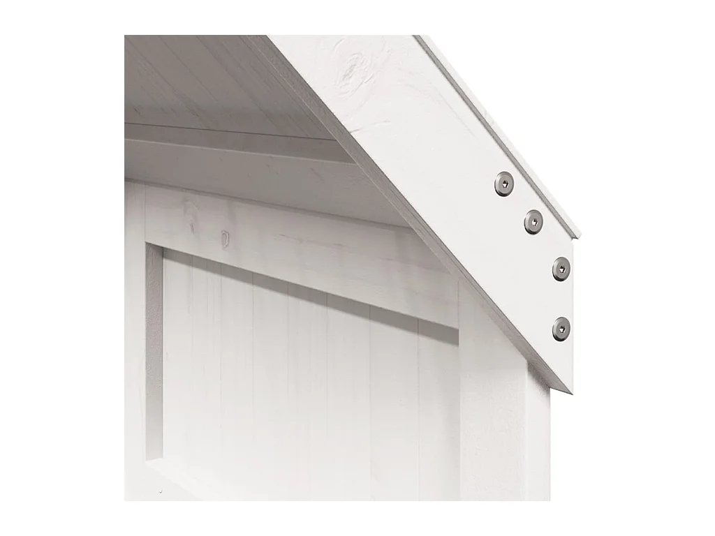 Stapelbed zonder matras wit 75x190 cm massief grenenhout