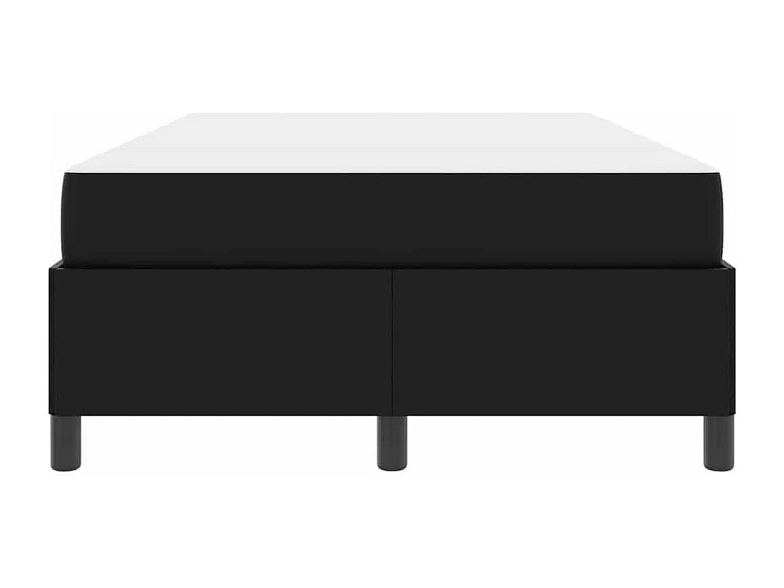 Struttura letto con materasso Nero 120 x 200 cm Similpelle