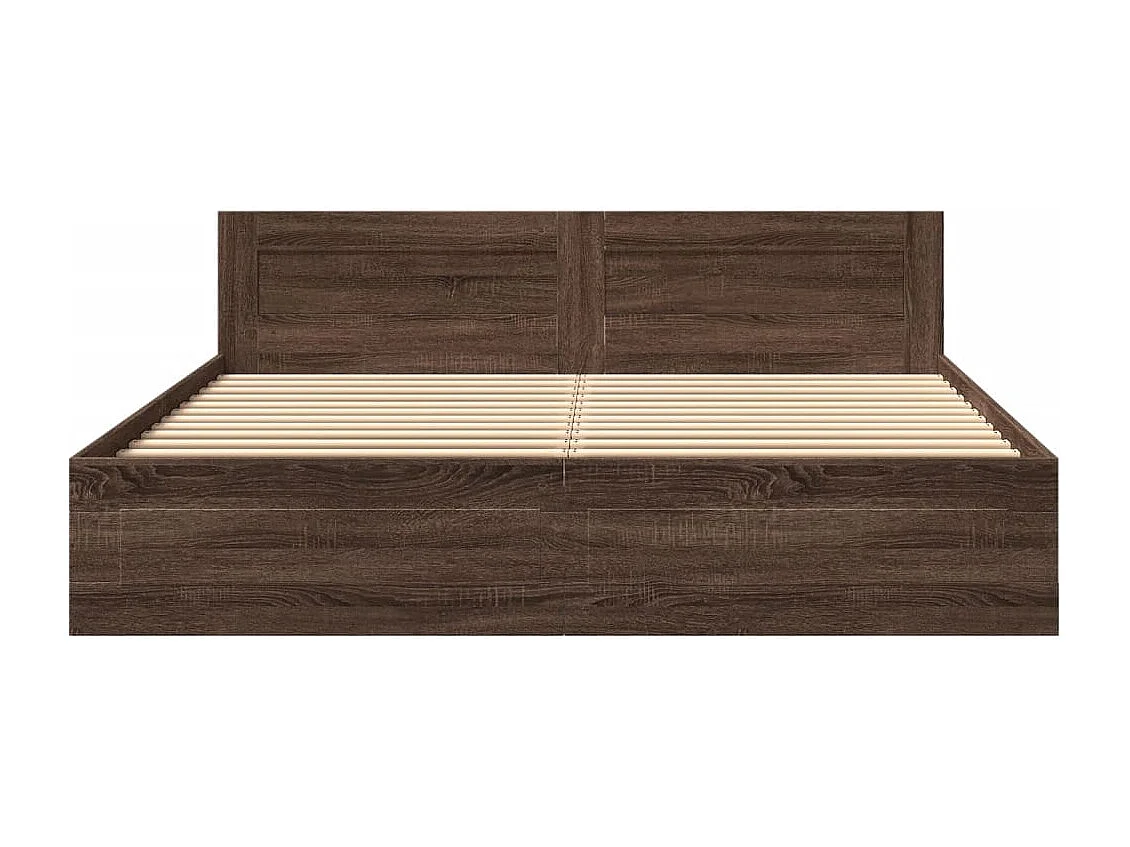Testiera letto senza materasso rovere marrone 200x200 cm
