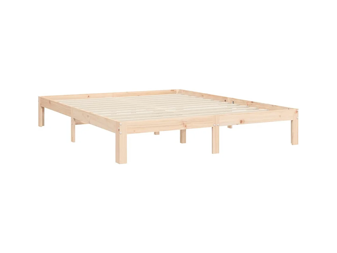 Cadre de lit sans matelas 160x200 cm bois massif de pin