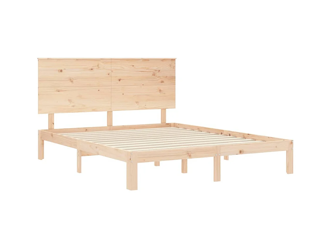 Estructura de cama sin colchón 160x200 cm madera maciza de pino