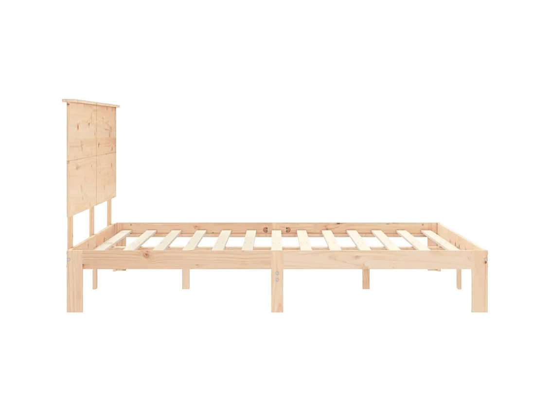 Estructura de cama sin colchón 160x200 cm madera maciza de pino