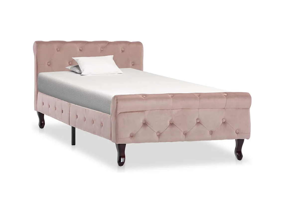 Struttura letto senza materasso Pink Velvet 90x200 cm